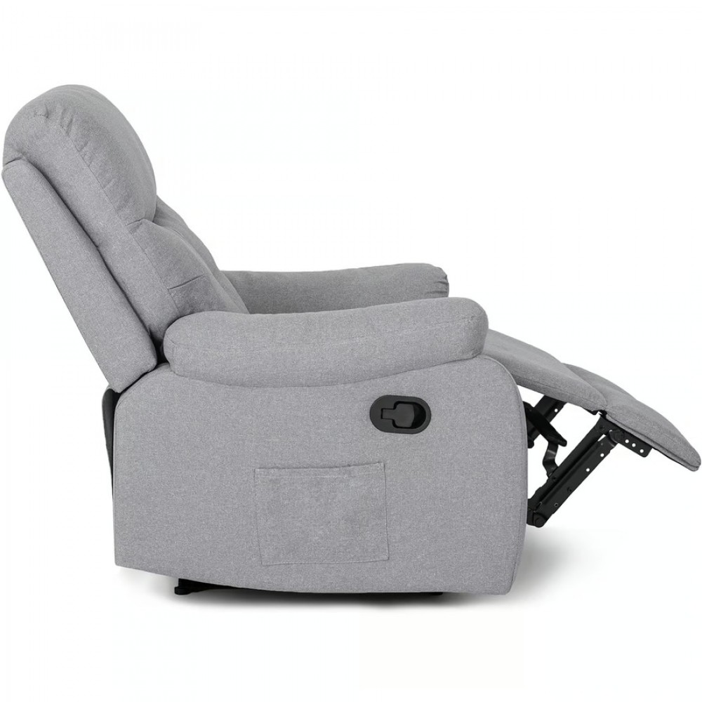 Крісло з масажем Mebel ELITE INTER Grey Modern (сіра тканина)