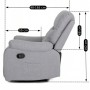 Крісло з масажем Mebel ELITE INTER Grey Modern (сіра тканина)