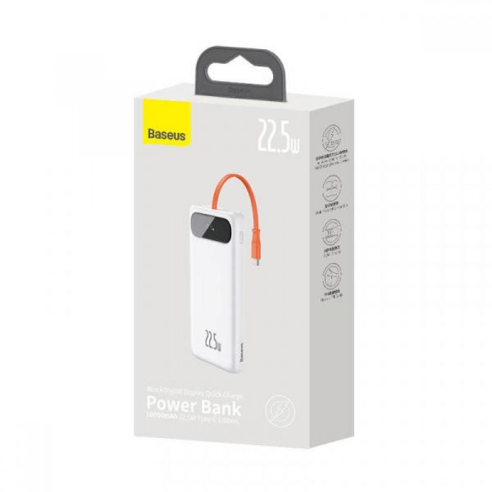 Power Bank Baseus Block 10000 mAh 22.5W PD with USB-C White (PPBLK-A02)