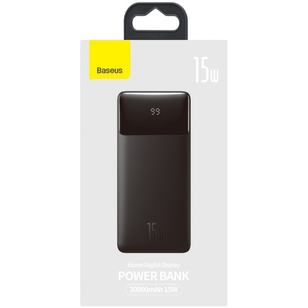 Power Bank Baseus Bipow Digital Display Powerbank 15W 30000mAh Black (PPDML-K01, PPBD050201)