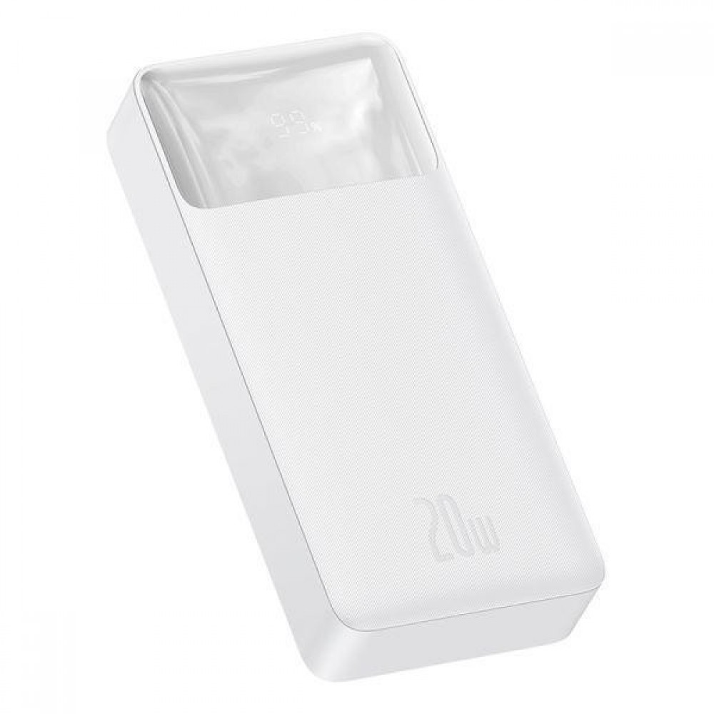 Зовнішній акумулятор (Power Bank) Baseus PowerBank Bipow Digital Display 20000mAh 20W White (PPDML-M02)