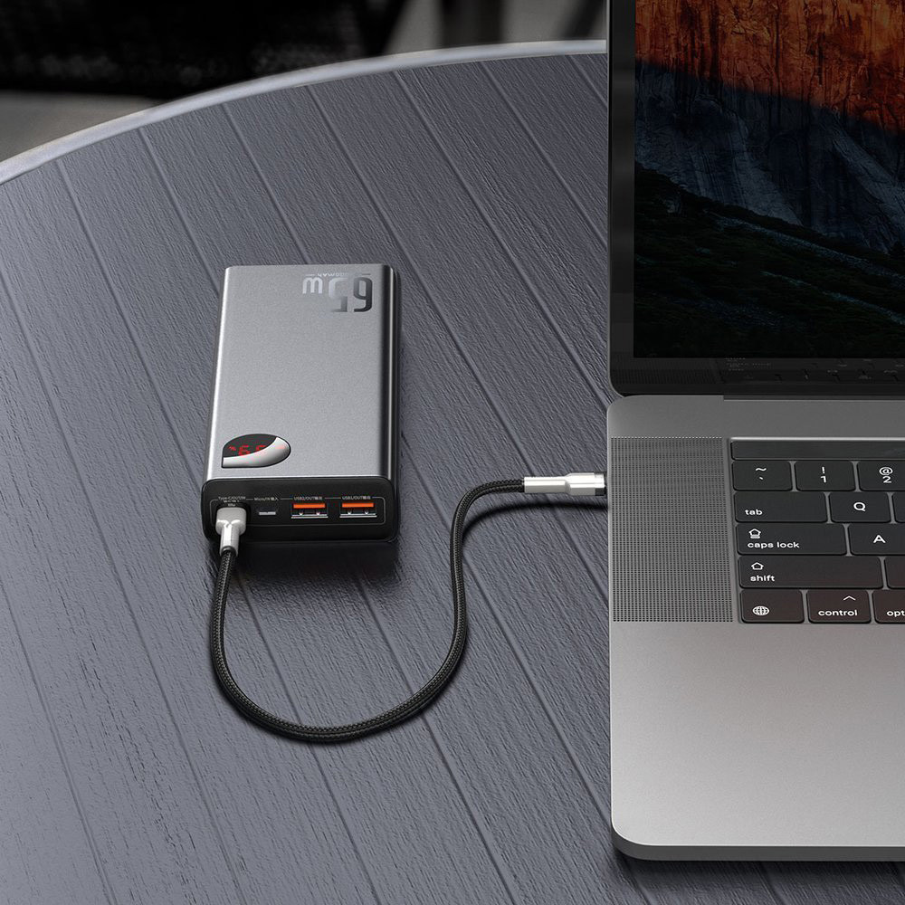 Power Bank Baseus Adaman Metal Digital Display Quick Charge 65W 20000mAh Black (PPIMDA-D01)