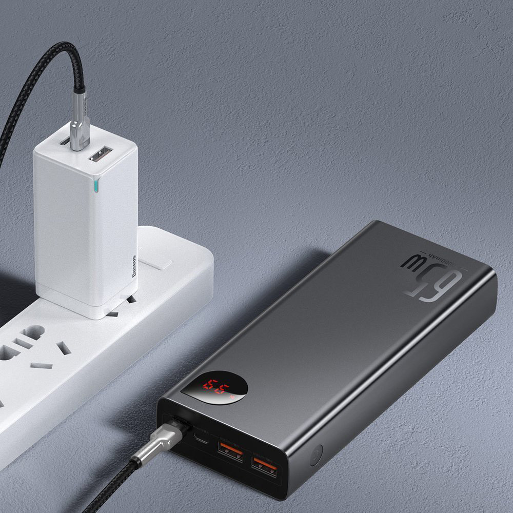 Power Bank Baseus Adaman Metal Digital Display Quick Charge 65W 20000mAh Black (PPIMDA-D01)