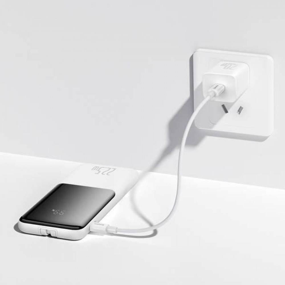 Power Bank Baseus Elf Digital Display 10000mAh 22.5W White (PPJL010002)