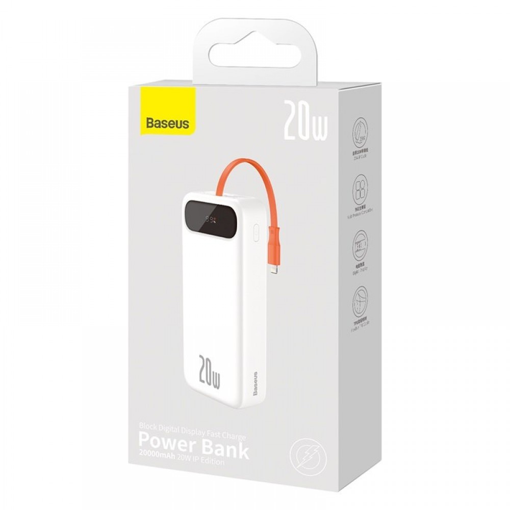 Powerbank Baseus Block Digital Display 20000 mAh White (PPLK000002)