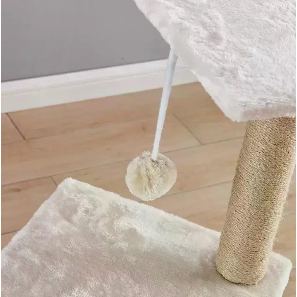 Кігтеточка-комплекс для кота Volso R2306, з поличками та будиночком, стійка конструкція