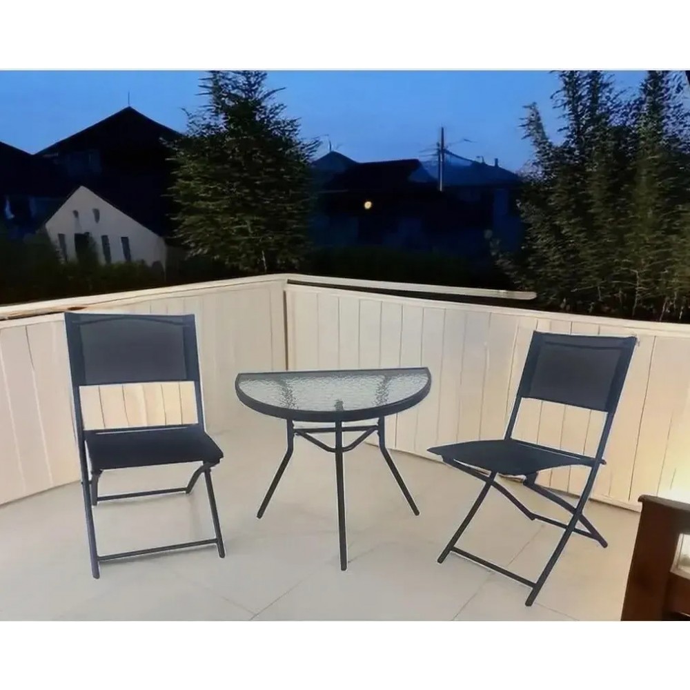 Комплект садових меблів ZMO-S-3-YLTC-017.1-C чорний