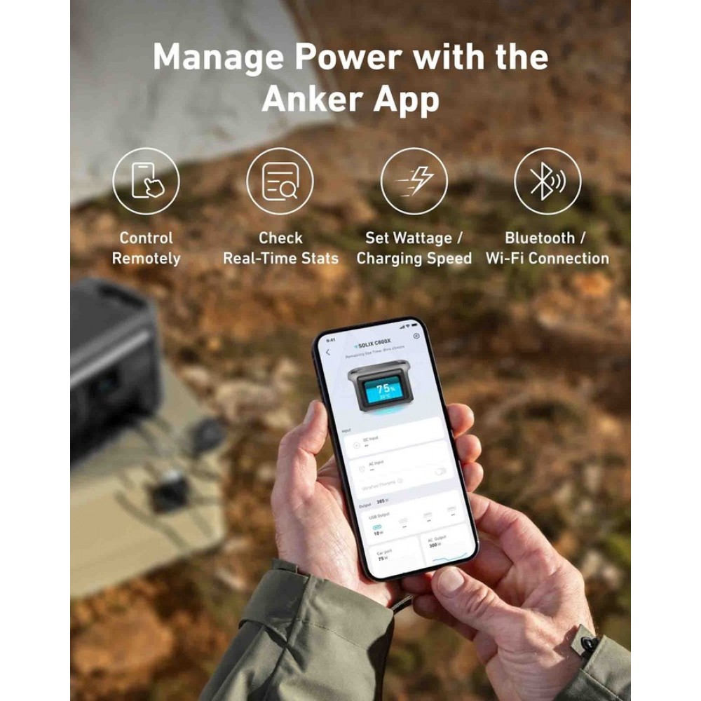 Зарядна станція Anker Solix C800 LiFePO4 768 Вт · год 1200 Вт