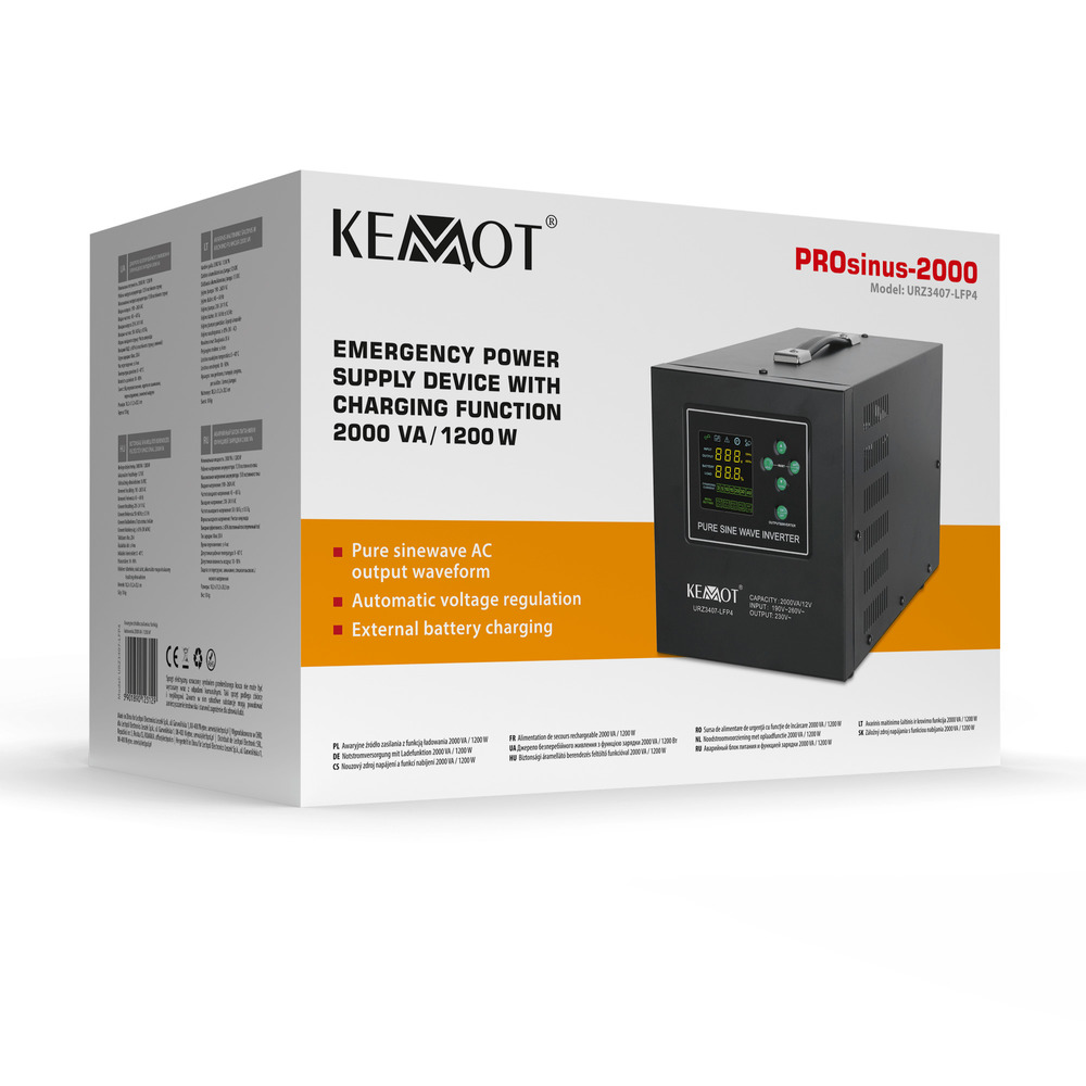 Безперебійний ДБЖ/інвертор KEMOT PROSINUS 2000 URZ3407 LFP4
