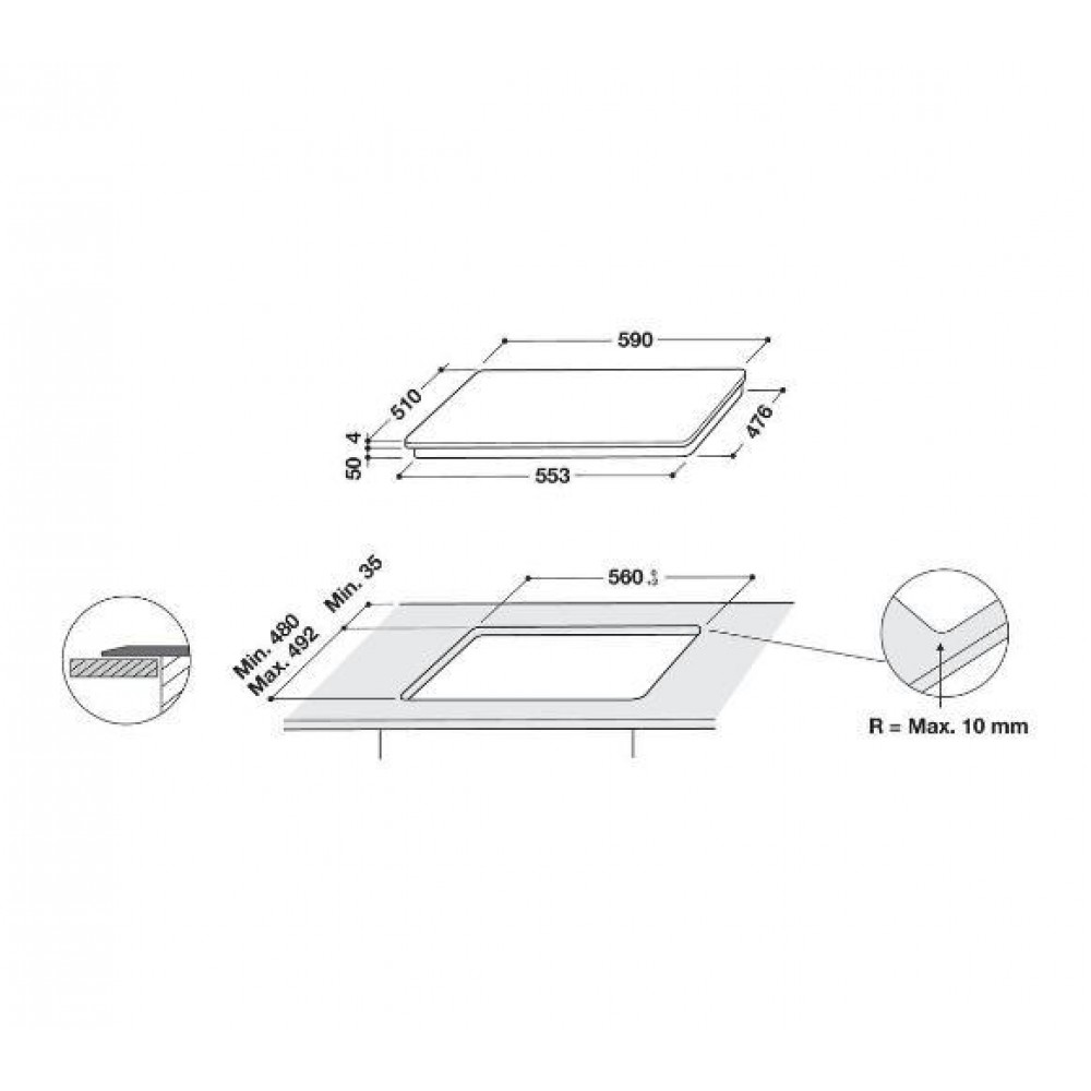 Варильна поверхня електрична Whirlpool WL S3160 BF