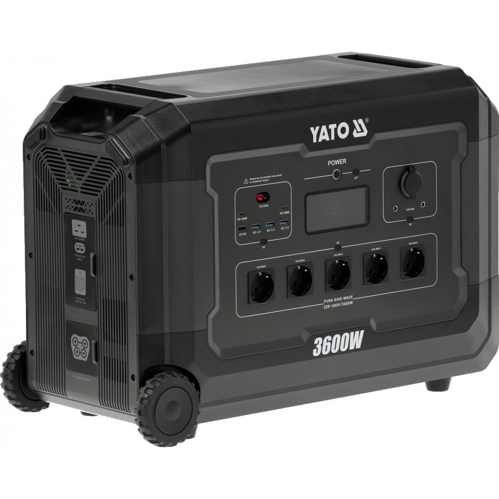 Зарядна станція YATO YT-83096 LiFePO4 3600 Вт / 3072 Вт*год