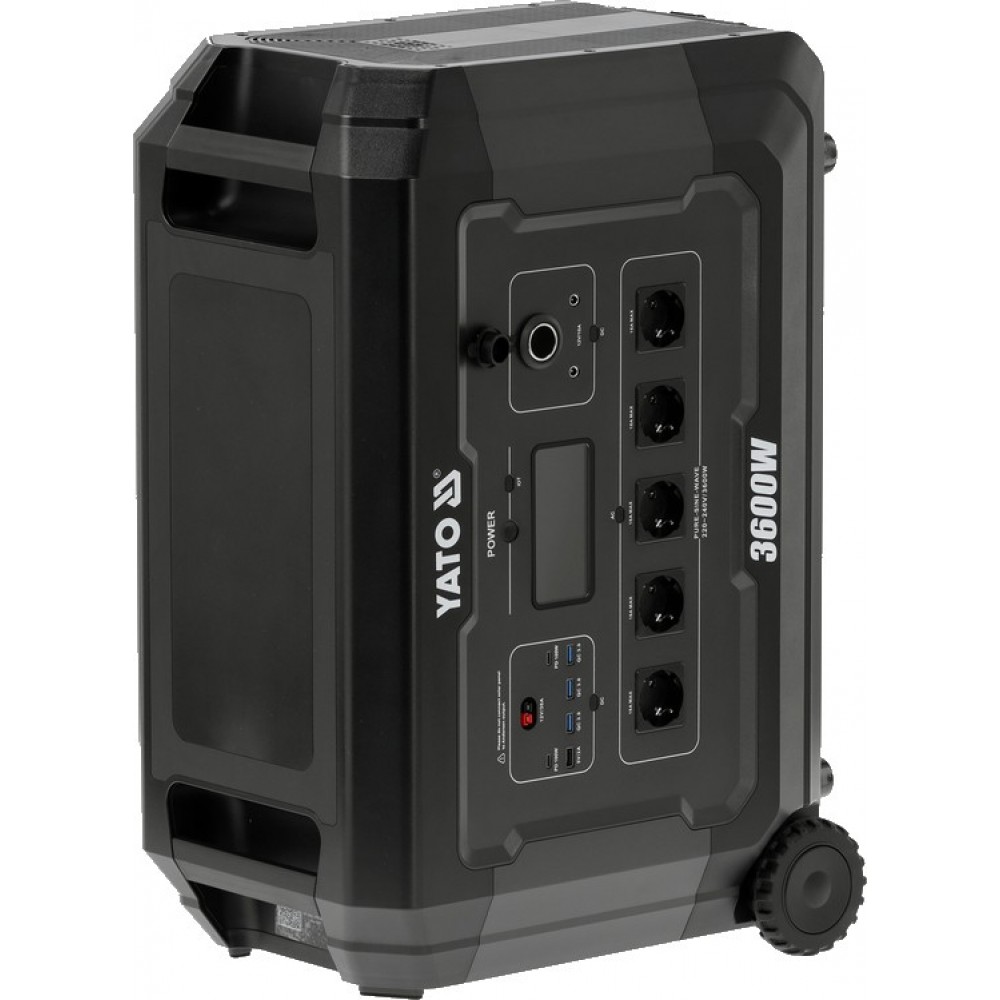 Зарядна станція YATO YT-83096 LiFePO4 3600 Вт / 3072 Вт*год