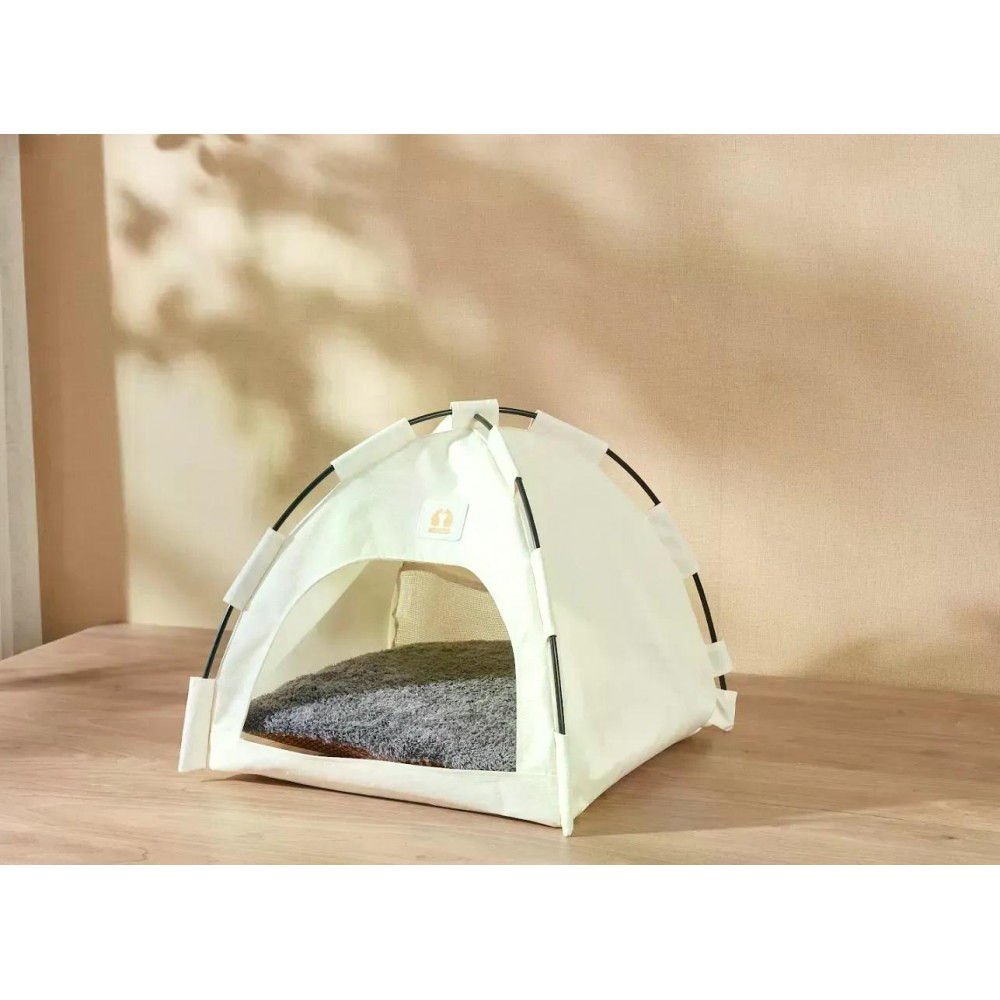 Намет-лежанка для кота/собаки Volso Z09B, S, бежевий, м’який матеріал