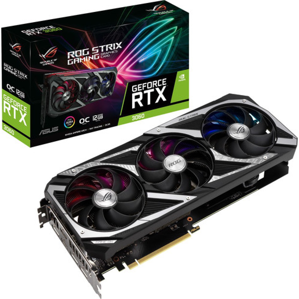 Видеокарта Asus GeForce RTX 3060 ROG Strix V2 Gaming OC LHR