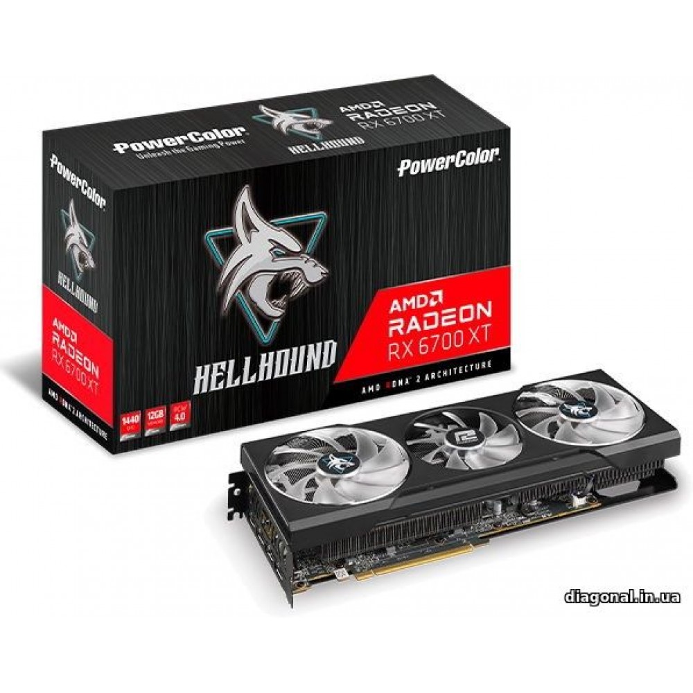 Видеокарта PowerColor Radeon RX 6700 XT Red Devil 12GB (AXRX 6700XT 12GBD6-3DHE/OC)