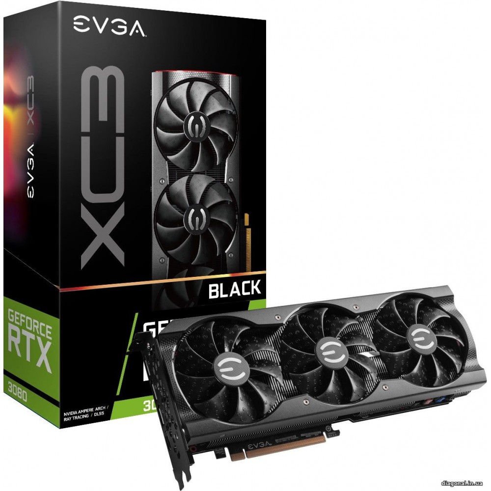 Видеокарта EVGA GeForce RTX 3080 XC3 BLACK GAMING
