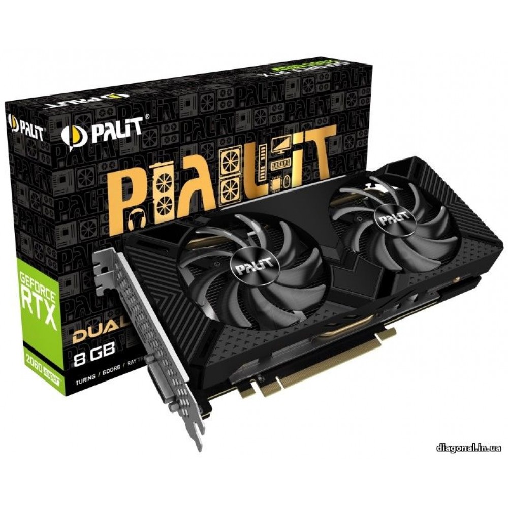 Видеокарта Palit GeForce RTX 2060 SUPER DUAL (NE6206S018P2-1160A)