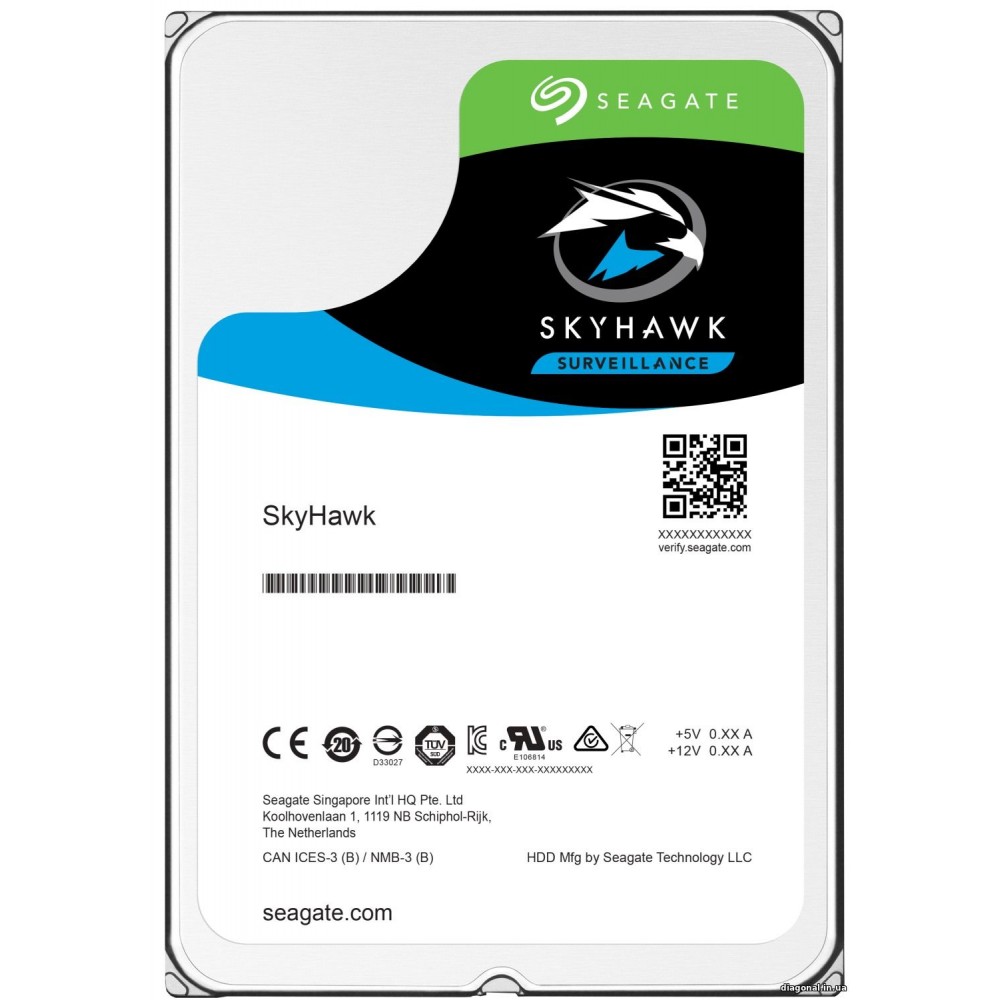 Жесткий диск Seagate SkyHawk HDD 8 TB (ST8000VX004)