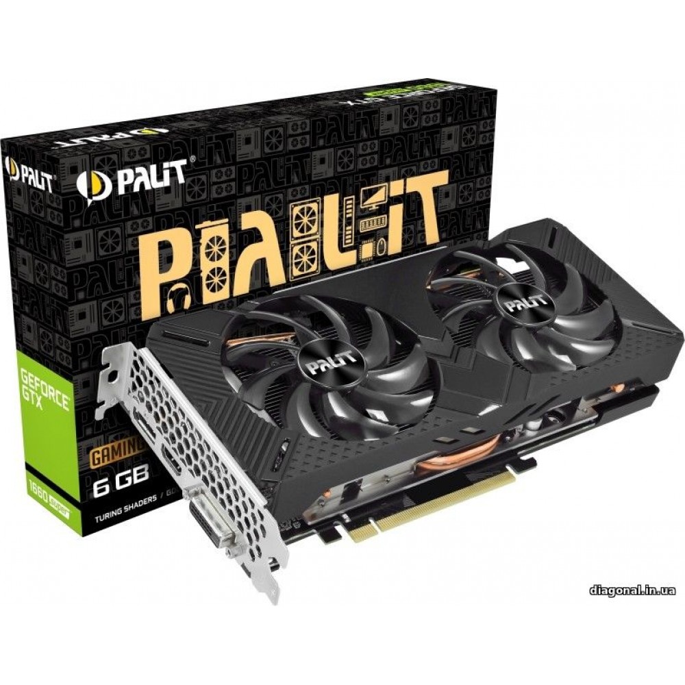 Видеокарта Palit GeForce GTX 1660 SUPER GP OC (NE6166SS18J9-1160A)