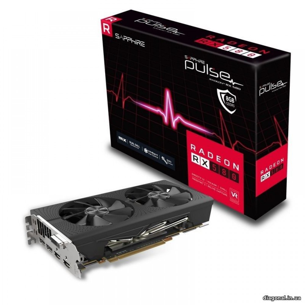 Видеокарта Sapphire Radeon RX 580 PULSE 8G G5 11265-05-20G