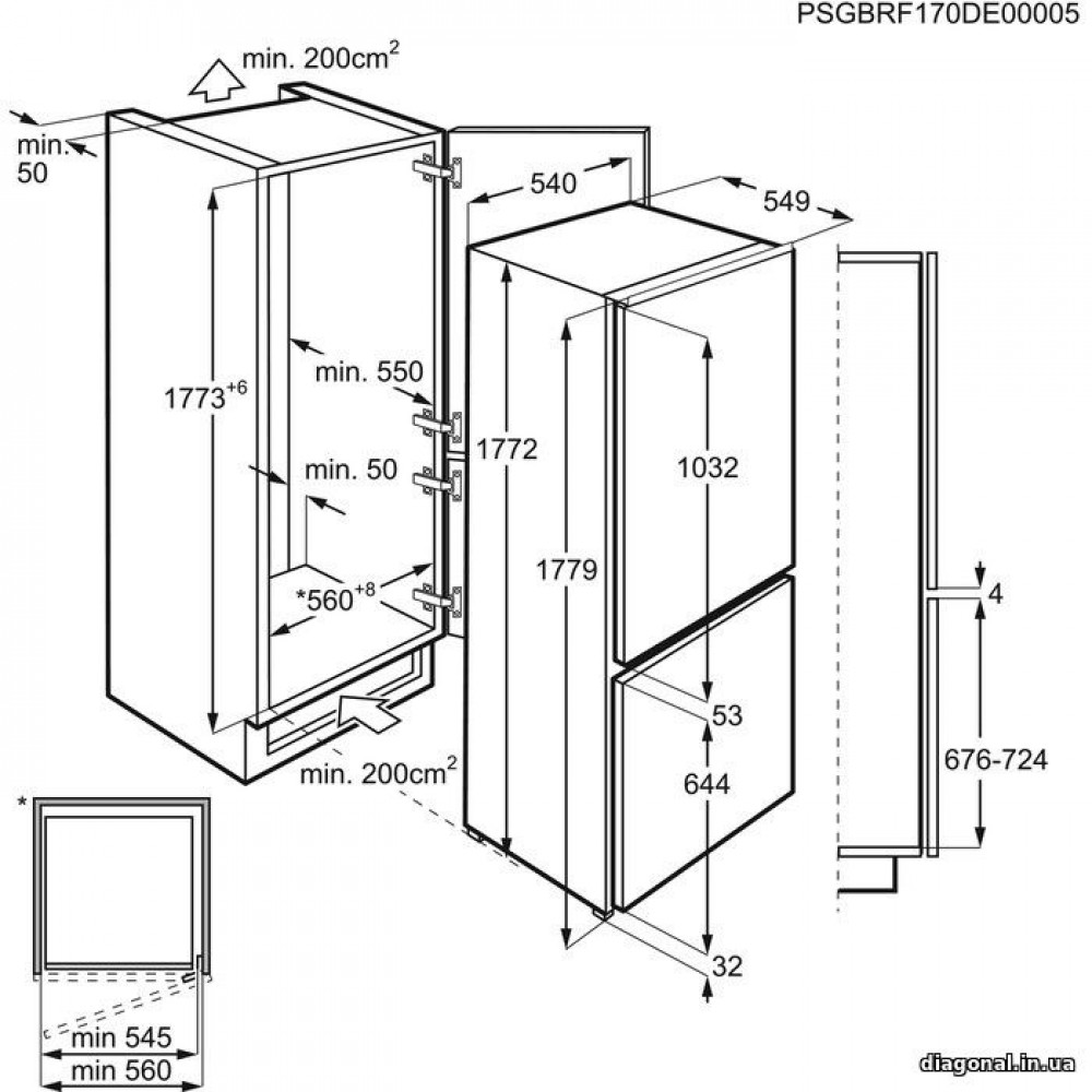 Встраиваемый холодильник AEG SCE 81816 TS