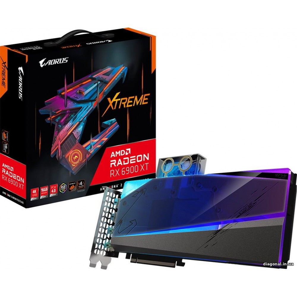 Видеокарта Gigabyte Radeon RX 6900 XT AORUS XTREME WATERFORCE WB 16G