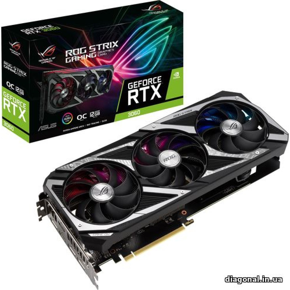 Видеокарта Asus GeForce RTX 3060 ROG Strix Gaming OC 12GB
