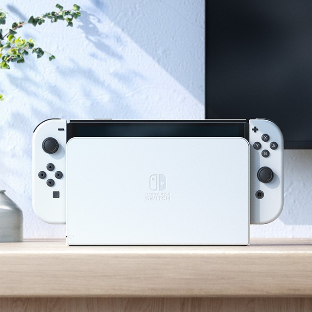 Портативная игровая приставка Nintendo Switch OLED with White Joy-Con