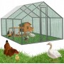 Курник металевий з частковим покриттям 4,5x3x1,95 м для курей, кролів та інших домашніх тварин GardenLine TUN4030