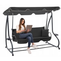 Садова гойдалка Garden Line 210x120x170 см Антрацит KRE3101