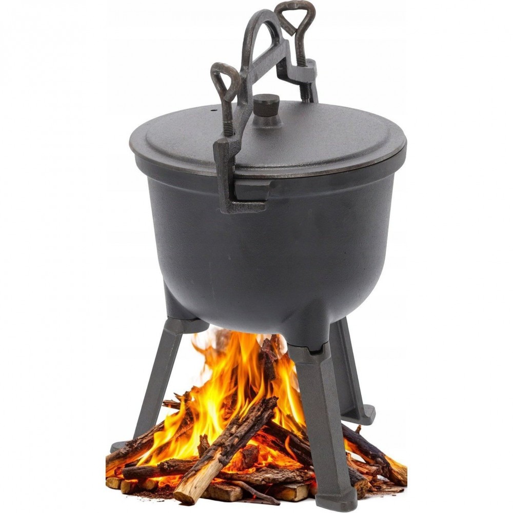 Чавунний казанок Garden Line BBQ3727 11 л Сірий