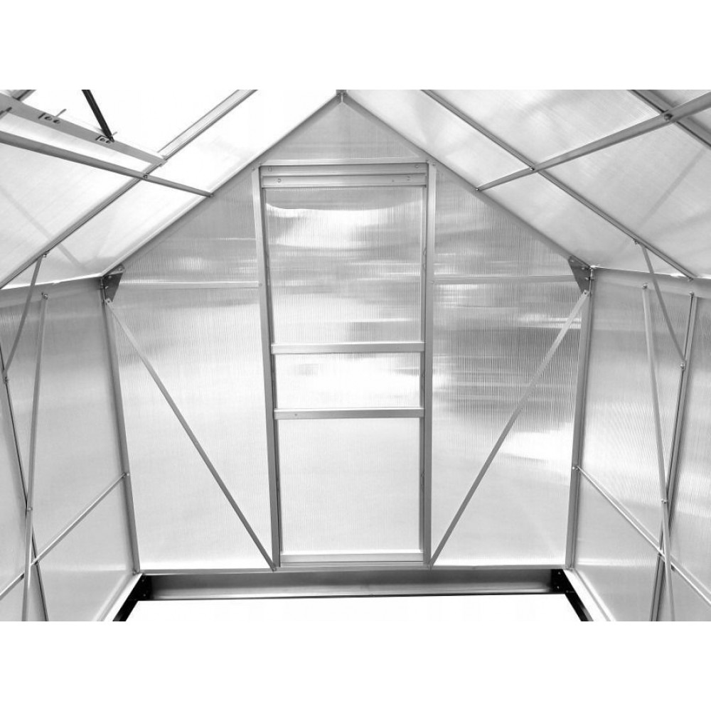 Теплиця, парник з полікарбонату 310 x 190 x 195 см, алюмінієвий каркас Bass Polska 85952-AL