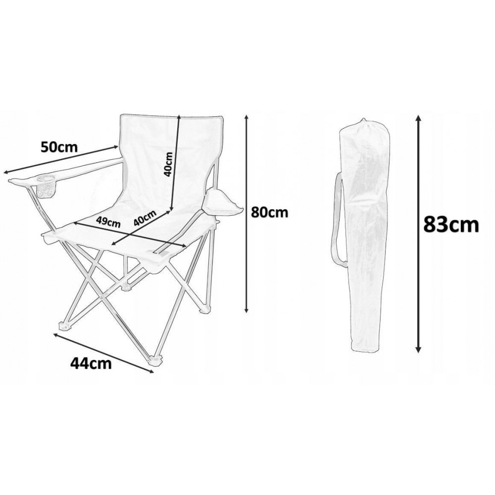 Складане рибальське крісло Garden Line LEZ7167 Зелене