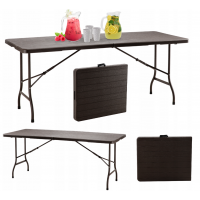 Стіл складний туристичний GardenLine ZUM0988 Коричневий 180 Х 75 Х 72 СМ